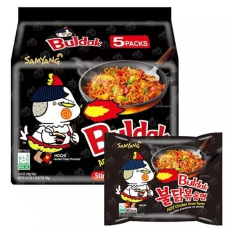 Buldak Ramen Stir-Fried x 5 – Hot Chicken Flavor (Paquete Ahorro)